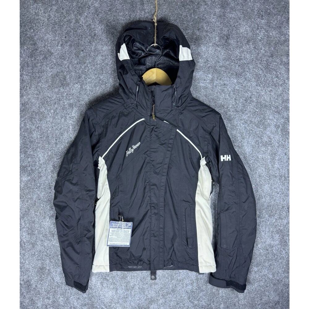 Helly Hansen Helly Tech Ski Jacket Womens Size XS Black Hooded Waterproof